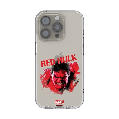 Keyscaper - Marvel Badge Clear Phone Case - Apple iPhone 13 Mini - Red Hulk-Front_Standard 