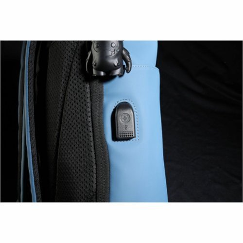 Swissdigital Design LAMONE Rolltop TSA-Friendly Water-Resistant Backpack With USB Charging Port RFID Protection and Fits Up to 16″ Laptop - Dark Blue BUY IN CANADA