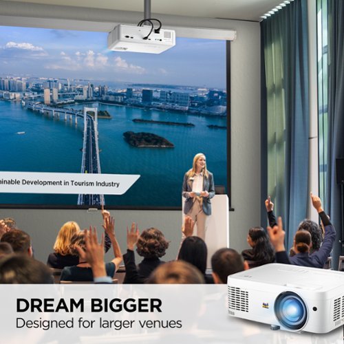 ViewSonic LS560WH 3000 ANSI Lumens WXGA Short Throw LED Business/Education Projector - White WORLDWIDE DELIVERY