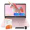 HP - Stream 14" HD Laptop, Intel Celeron N4120, 16GB RAM, 64GB eMMC, Win 11 S,160GB Docking Station - Pink-Front_Standard