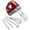 KitchenAid - 9-Speed Hand Mixer with Turbo Beater II Accessories in Candy Apple - Red-Front_Standard