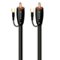 AudioQuest - Black Lab RCA 9.75' Analog Low-Frequency Subwoofer Audio Interconnect with RCA to RCA Connectors - Black with White Stripes-Front_Standard