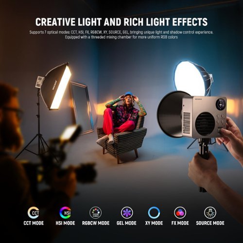 Neewer HB80C 80W RGBWW LED Video Light, Built in 72Wh Battery