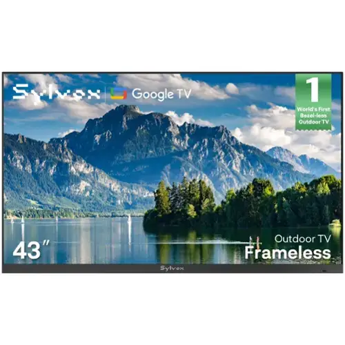 Sylvox Google TV 1 World's First Bezel-less Outdoor TV 43" Sylvox Outdoor TV Frameless