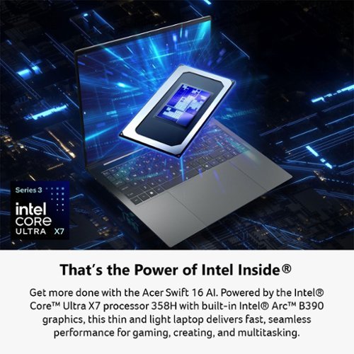 Acer Swift 16 AI - Copilot+ PC - 16 3K OLED Touchscreen Laptop - Intel Core Ultra X7 358H 2026 - 16GB Memory - 1TB Storage - Basalt Gray WORLDWIDE DELIVERY