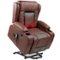 Best Choice Products - Electric Power Lift Recliner Massage Chair Furniture w/ USB Port, Heat, Cupholders - Brown-Front_Standard