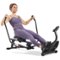 Sunny Health & Fitness - Smart Compact Full Motion Rowing Machine - Gray-Front_Standard