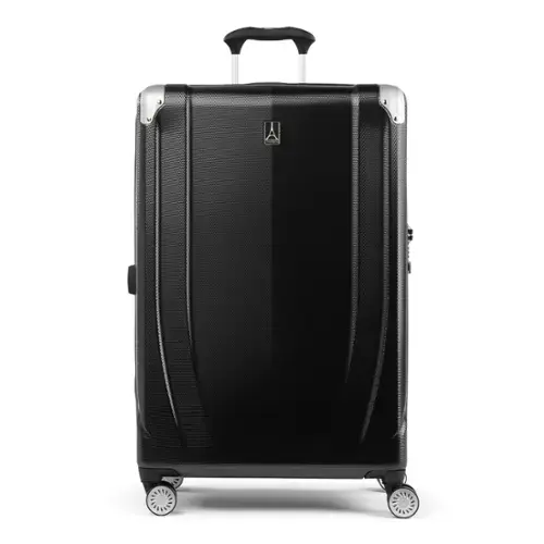Front. Travelpro - Travelpro Pathways 3 Hardside Expandable Luggage, 8 Spinner Wheels, Lightweight Hard Shell Suitcase - Black Knight.