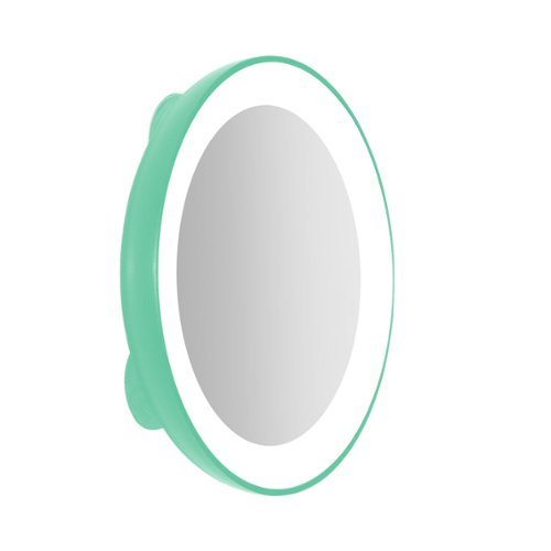 Zadro - LED Lighted Compact Mirror with 10X Magnification & Suction Cups - Seafoam Green-Front_Standard 