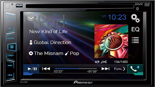  Pioneer - 6.2&quot; - CD/DVD - Built-In Bluetooth - Apple® iPod®-Ready - In-Dash Receiver - Multi
