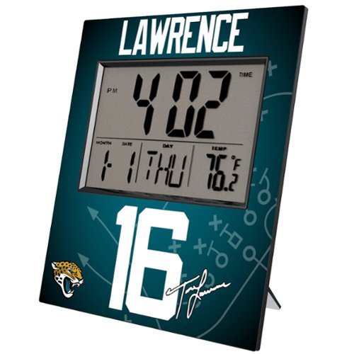 Keyscaper - Trevor Lawrence Digital Desk & Wall Clock - Multicolor-Front_Standard 