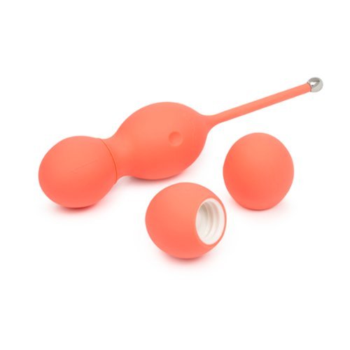 We-Vibe - Bloom Vibrating Kegel Set with App - Coral-Front_Standard 