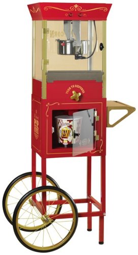  Nostalgia Electrics - 32-Cup Vintage Collection Popcorn Dispensing Cart - Red