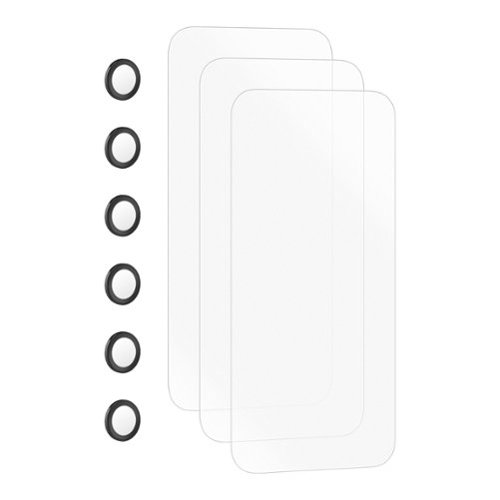 Insignia™ Glass Screen Protector with Lens Protection for Apple iPhone 17 Pro Max (3-Pack) - Clear HOW TO BUY