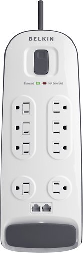  Belkin - 8-Outlet Surge Protector - White