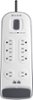 Belkin - 8-Outlet Surge Protector - White-Front_Standard