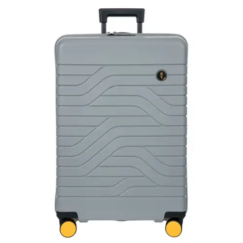 Front. Bric's - Ulisse Expandable 28" Checked Spinner Luggage - Gray.