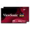 ViewSonic - VA2456A-MHD_H2 Dual Monitor Pack Head-Only 1080p IPS Frameless Monitors with 120Hz, VESA Mountable, HDMI, DP - Black-Front_Standard