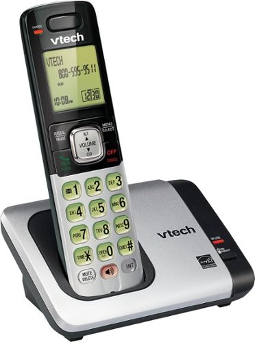  VTech - CS6419 DECT 6.0 Expandable Cordless Phone System with 1 Handset - Silver