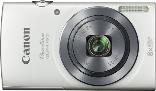 Canon - PowerShot ELPH 160 20.0-Megapixel Digital Camera - White-Front_Standard 