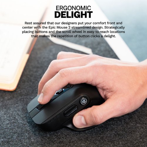 JLab EPIC Wireless Bluetooth Mouse 2 - Wireless - Black HOW TO BUY
