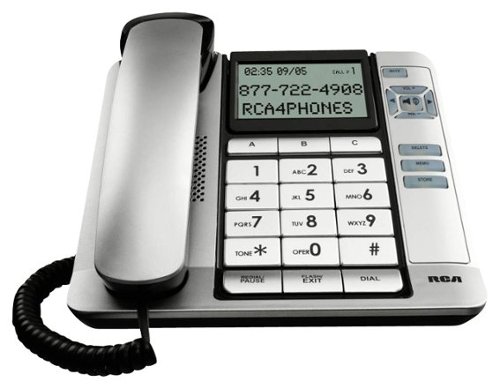  RCA - RCA-1113-1BSGA Corded Speakerphone with Call-Waiting Caller ID - Silver