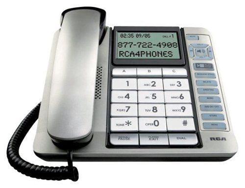  RCA - RCA-1114-1BSGA Corded Telephone with Digital Answering System - Silver