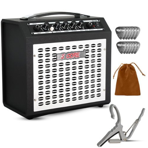 5 CORE - Guitar Amp 20W Electric Portable Mini Amplifier w Built in 6.5" Speaker Aux Headphone Jack-Front_Standard 