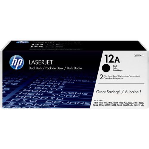  HP - 12A 2-Pack Standard Capacity - Black Toner Cartridges - Black