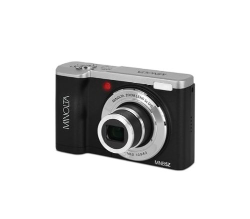 Minolta - 56 Mega Pixels Dual Lens Point & Shoot Digital Camera with 5X Optical Zoom & 5K Ultra HD Video - Black-Front_Standard 