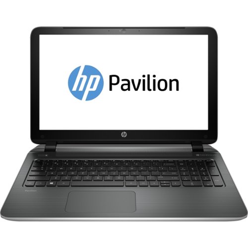 HP - Pavilion 15.6" Touch-Screen Laptop - AMD A10-Series - 6GB Memory - 750GB Hard Drive - Natural Silver-Front_Standard 