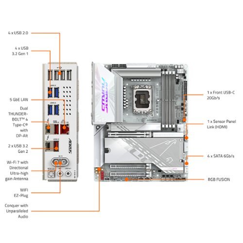 GIGABYTE Z890 AORUS PRO ICE (Socket LGA 1851) Intel Z890 ATX DDR5 Wi-Fi 7 Motherboard - White WHERE TO BUY
