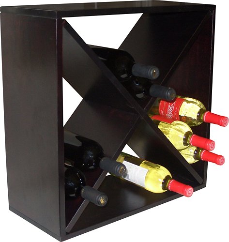  Vinotemp - 24-Bottle Diamond Bin Wine Rack - Black