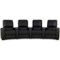 Octane Seating - Magnolia Curved 4-Seat Manual Recline Home Theater Seating - Black-Front_Standard