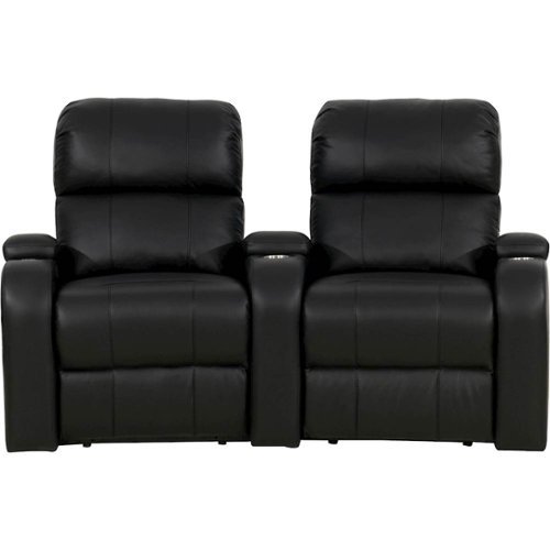 Octane Seating - Headliner Curved 2-Seat Power Recline Home Theater Seating - Black
