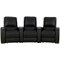 Octane Seating - Magnolia Curved 3-Seat Manual Recline Home Theater Seating - Black-Front_Standard