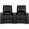 Octane Seating - Magnolia Curved 2-Seat Manual Recline Home Theater Seating - Black-Front_Standard