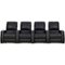 Octane Seating - Magnolia Straight 4-Seat Power Recline Home Theater Seating - Black-Front_Standard