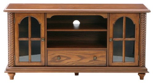 SEI Furniture - TV Stand for Most Flat-Panel TVs Up to 50" - Antique Oak