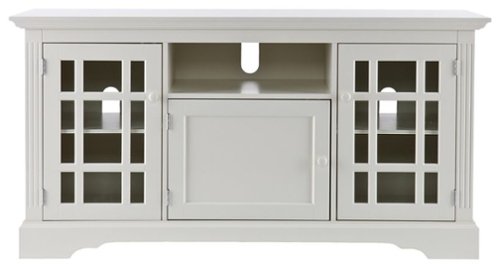SEI Furniture - TV Stand for Most Flat-Panel TVs Up to 53" - White