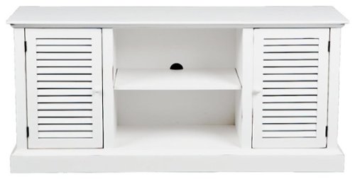 SEI Furniture - TV Stand for Most Flat-Panel TVs Up to 50" - White