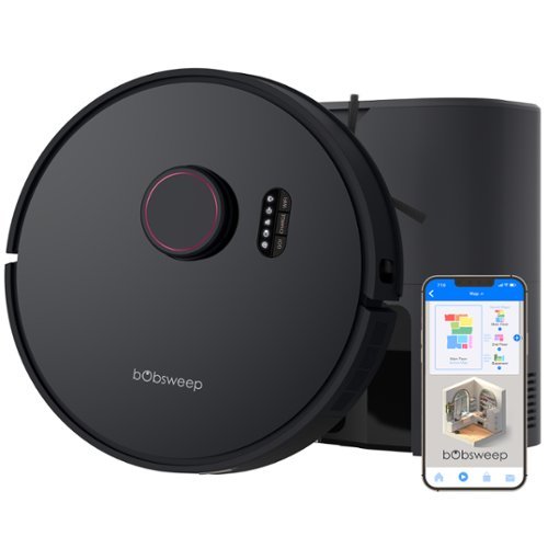bObsweep - Orb-i Self-emptying Robotic Vacuum Cleaner, with 100-Day Bin Capacity, 5000 pa Suction, & LiDAR Mapping - Blackberry-Front_Standard