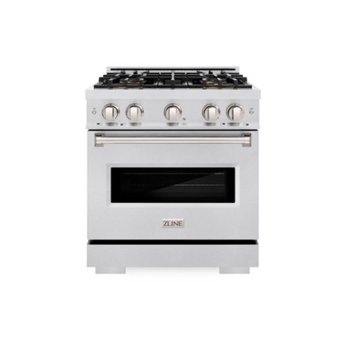 ZLINE - 30 in. 4.2 cu. ft. Classic Freestanding Dual Fuel Range with 4 DuoPro Burners and Convection Oven in Satin Steel - Satin Stainless Steel
