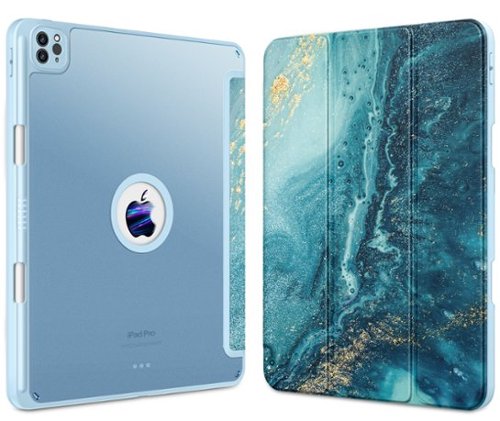 DTTO - Case​ for iPad Air 13" (M2/M3) and iPad Pro 12.9" (3rd/4th/5th/6th Gen) ,Smooth Matte Back,TPU Shockproof Frame - Sandy Wave-Front_Standard 