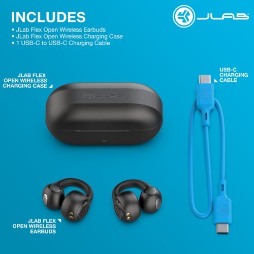 JLab Flex Open-Clip True Wireless Earbuds - Black HOW TO BUY