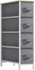 Sorbus - Narrow Dresser with 4 Drawers, Vertical Slim Storage Chest of Drawers with Steel Frame - Beige-Front_Standard