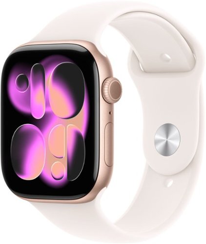 Apple Watch Series 11 (GPS+Cellular) 46mm Aluminum Case with Light Blush Sport Band - S/M - Rose Gold - (2025)