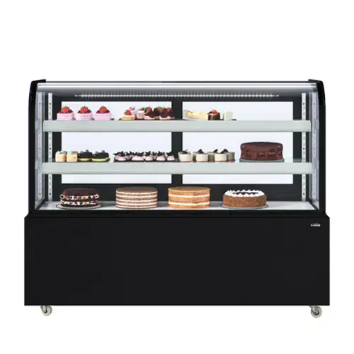 Front. Koolmore - 60 in. Refrigerated Bakery Display Case in Black, 17.6 cu. ft. (KM-CDHF-17C-BK) - black.