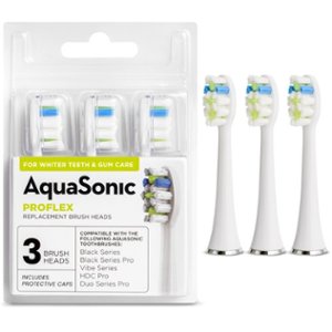 AquaSonic - ProFlex Brush Heads - 3 Pack - white
