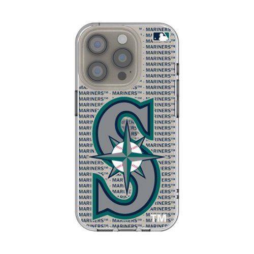Keyscaper - MLB - Seattle Mariners Text Backdrop Clear iPhone Case - 16e - Multicolor-Front_Standard 